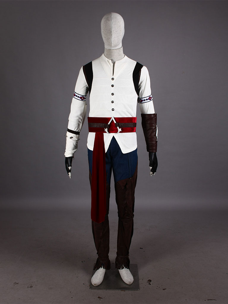 Assassins Creed Iii Connor White Assassin Uniform Cosplay Costume